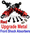 Wltoys 10428-C Upgrade Metal Front Shock Absorbers(2pcs)-Red
